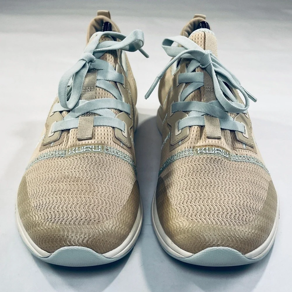 Kuru Stride Move Shoes Womens 11 Beige Blue Athletic Running Walking Sneakers